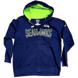 NFL Seahawks Fanatics Pro Line Embroidered Full Zip Hooded Jacket Men's Medium